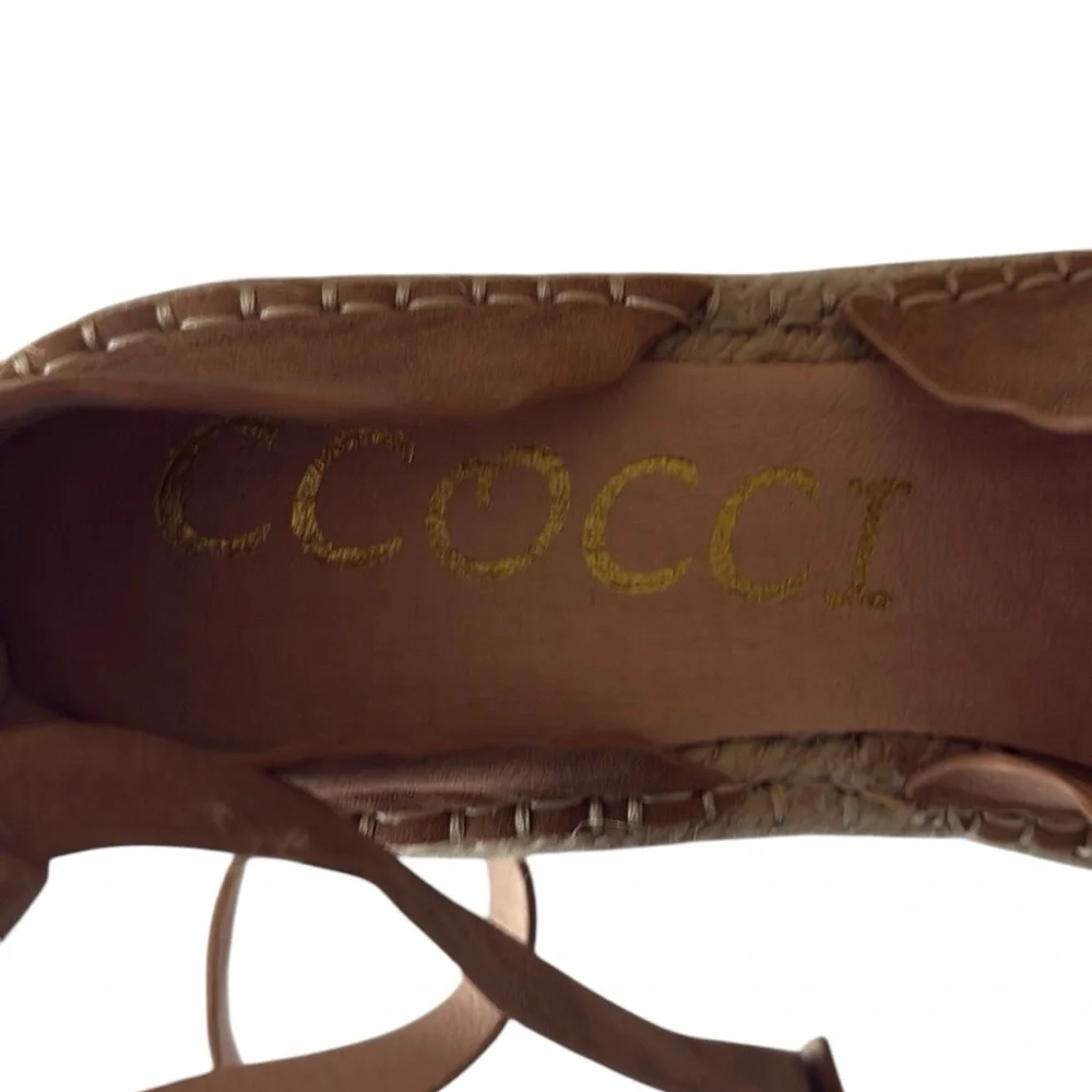 CCOCCI Jade Espradille Wedge Sandal, Faux suede, size 10